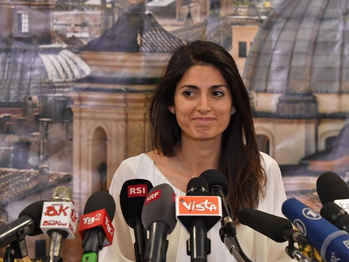 Virginia Raggi var sigurreif í nótt.