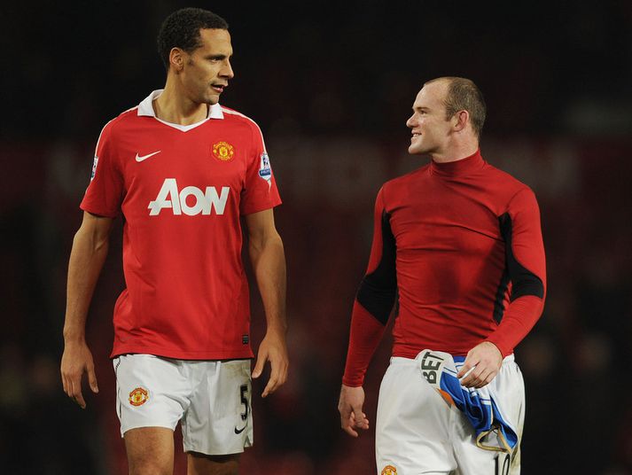 Rio Ferdinand og Wayne Rooney.