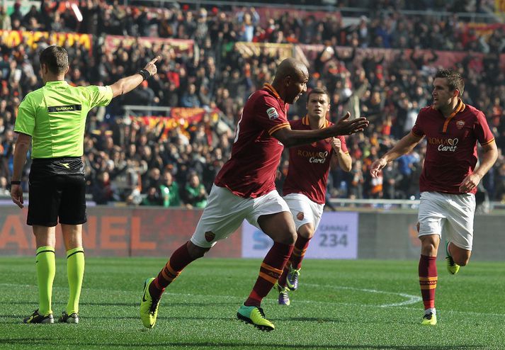 Maicon kom Roma á bragðið í dag