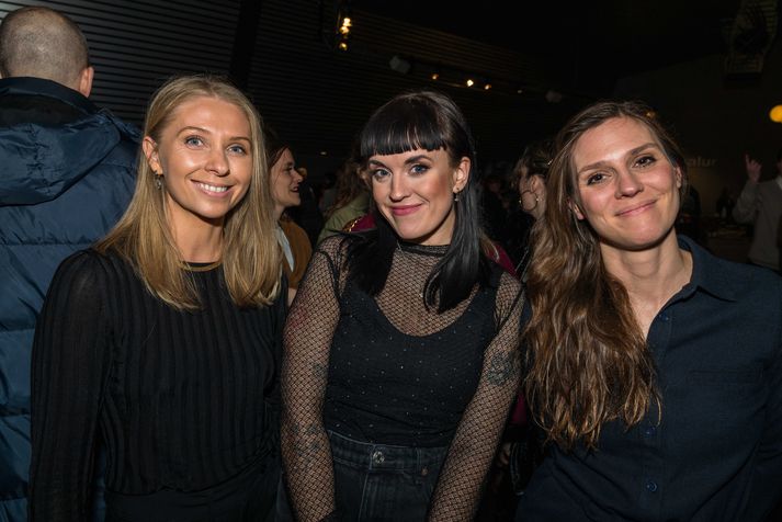 Kara Hergils, Berglind Festival Pétursdóttir og Rósa Ómarsdóttir voru í stuði.