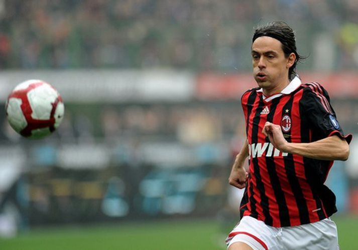 Filippo Inzaghi í leik með AC Milan.