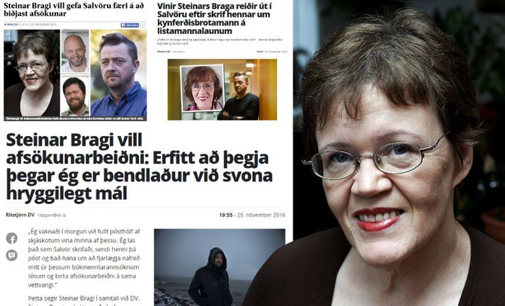 Salvör telur að fjölmiðlar hafi brotið á sér vegna umfjöllunar um skrif hennar á Facebook.