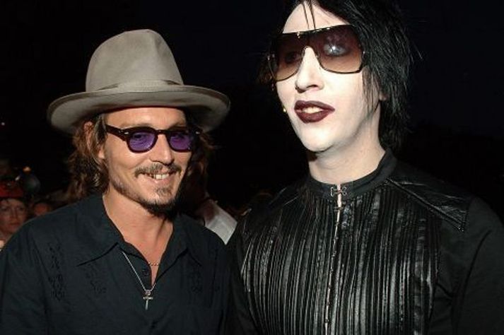 Johnny Depp og Marilyn Manson syngja saman dúett á væntanlegri plötu þess síðarnefnda. 
nordicphotos/getty