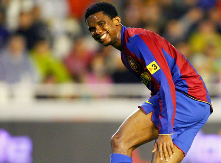 Samuel Eto'o verður með Barcelona um helgina.