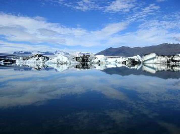 Frá Jökulsárlóni á Breiðamerkursandi.