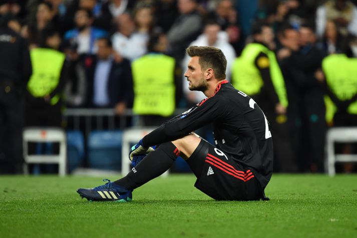 Ulreich ósáttur eftir markið sem hann fékk á sig í gær.