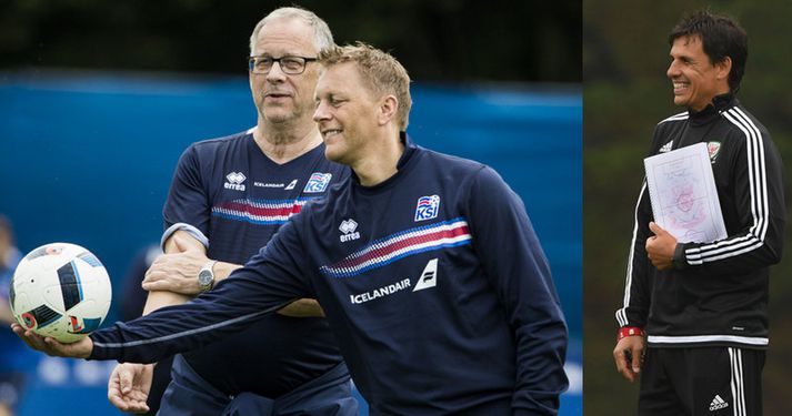 Heimir Hallgrímsson og Chris Coleman.