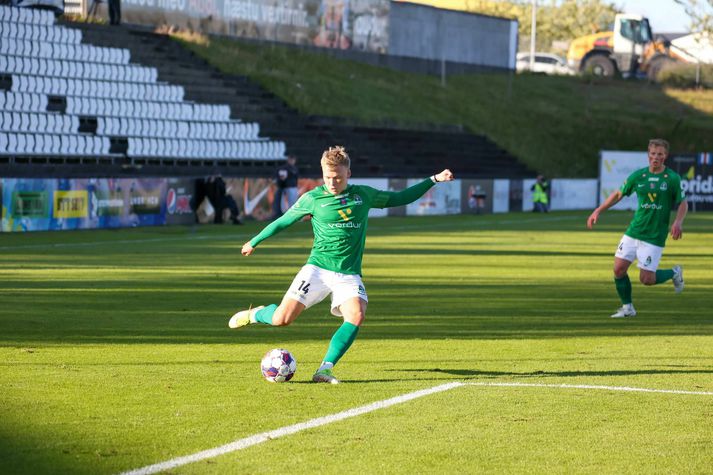 Jason Daði Svanþórsson í sínum síðasta leik fyrir Breiðablik. Hann tapaðist, 1-0, gegn FH.