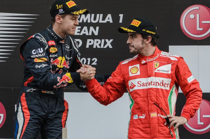 Það verður að teljast hæpið að Vettel og Alonso verði liðsfélagar hjá Ferrari á næsta ári.