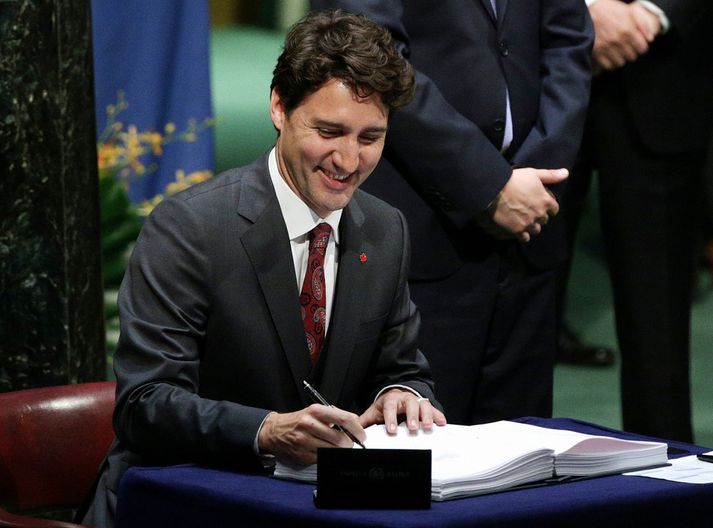 Justin Trudeau er forsætisráðherra Kanada.