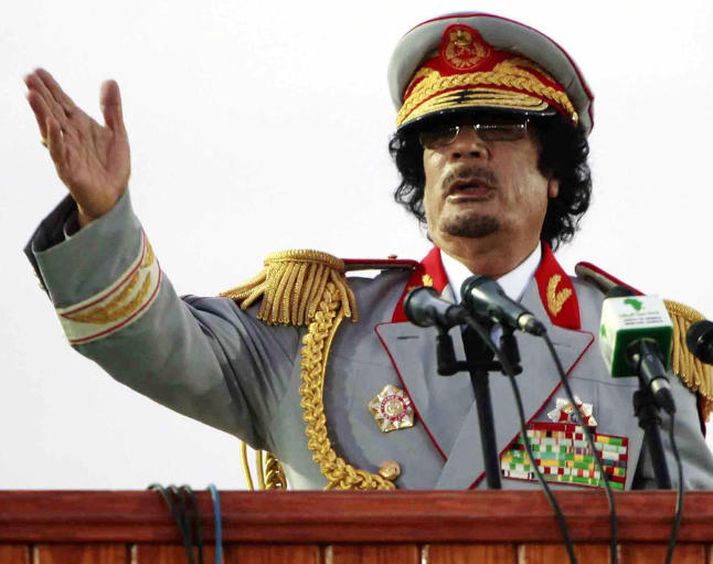 Moammar Gaddafi.
