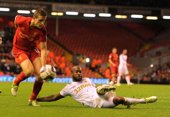 Henderson í leik með Liverpool.