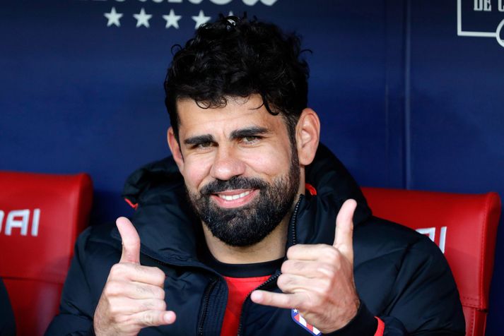Diego Costa spilar nú með Atletico Madrid eins og hann gerði þegar hann braut spænsku skattalögin árið 2014.