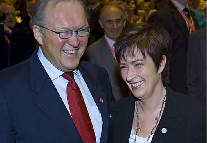 Göran Persson og Mona Sahlin, á góðri stundu.