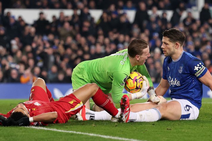 James Tarkowski var hetja Everton þegar hann skoraði jöfnunarmarkið undir lokin.