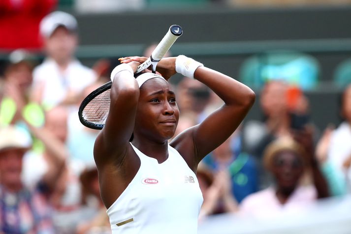 Gauff trúði vart sínum eigin augum eftir að hafa sigrað Venus Williams.