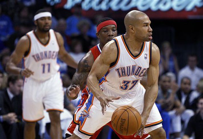 Derek Fisher lék sinn fyrsta leik með Oklahoma í nótt.