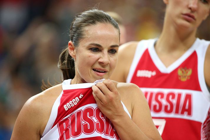 Becky Hammon með Rússum á ÓL.