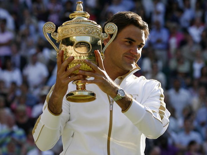 Roger Federer vann Wimbledon á dögunum.