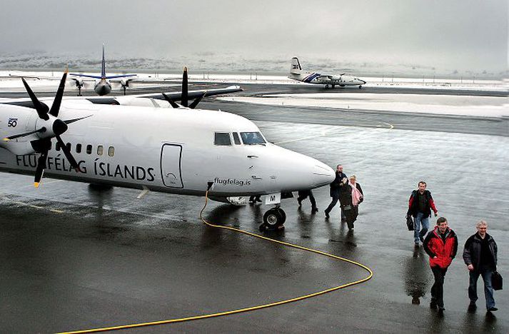 Egilsstaðaflugvöllur. Tvöföldun hefur orðið á millilandaflugi um völlinn frá í fyrra.