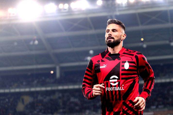 Olivier Giroud og félagar hans í AC Milan vilja tryggja sér sæti í 16-liða úrslitum Meistaradeildar Evrópu í kvöld.