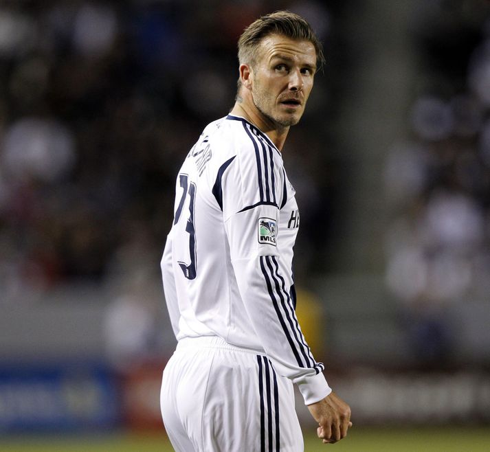 Beckham í leik með LA Galaxy.