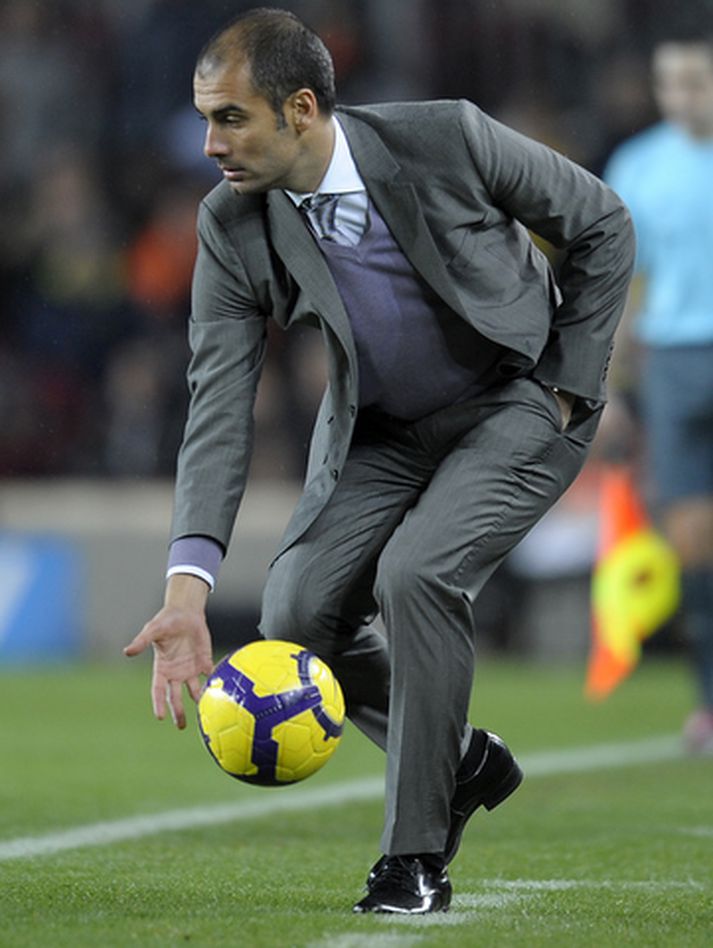 Pep Guardiola, þjálfari Barcelona.