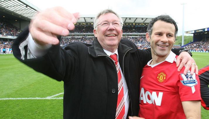 Ryan Giggs og Alex Ferguson á góðri stundu.