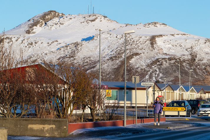 Frá Grindavík en óvissustigs hefur verið lýst yfir vegna óvenjulegs landriss í grennd við bæinn.