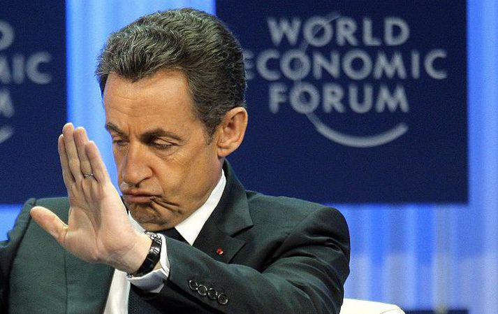 Nicolas Sarkozy Á efnahagsráðstefnunni í Davos.nordicphotos/AFP