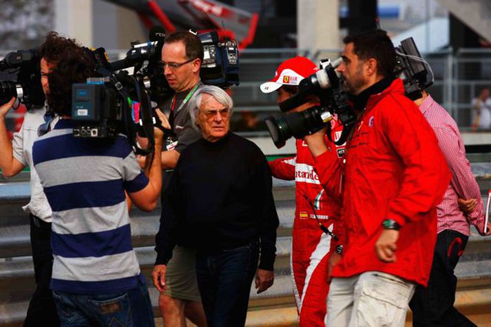 Bernie Ecclestone á mótssvæðinu í Suður Kóreu í fyrra.