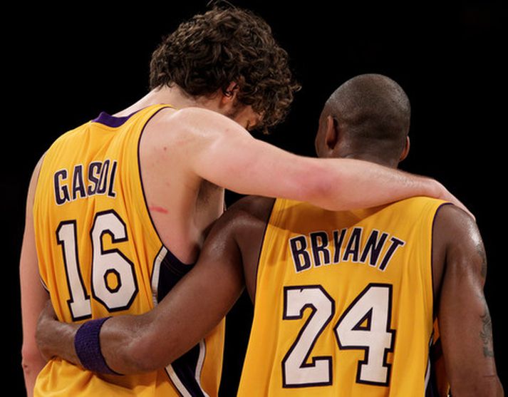 Pau Gasol og Kobe Bryant.