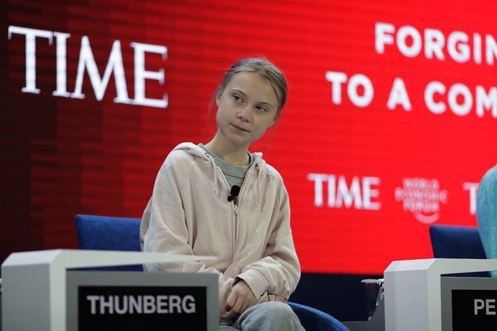 Greta Thunberg í Davos.