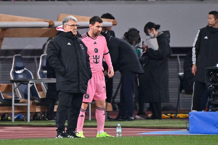 Argentínumennirnir Gerardo Martino og Lionel Messi.